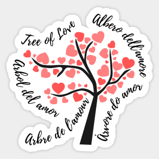 The international tree of love Sticker